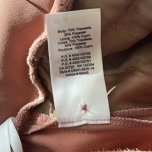 Aritzia Babaton Jermaine Blush Pink new Wide leg Business Casual Pant Size 6,8 - Picture 14 of 14